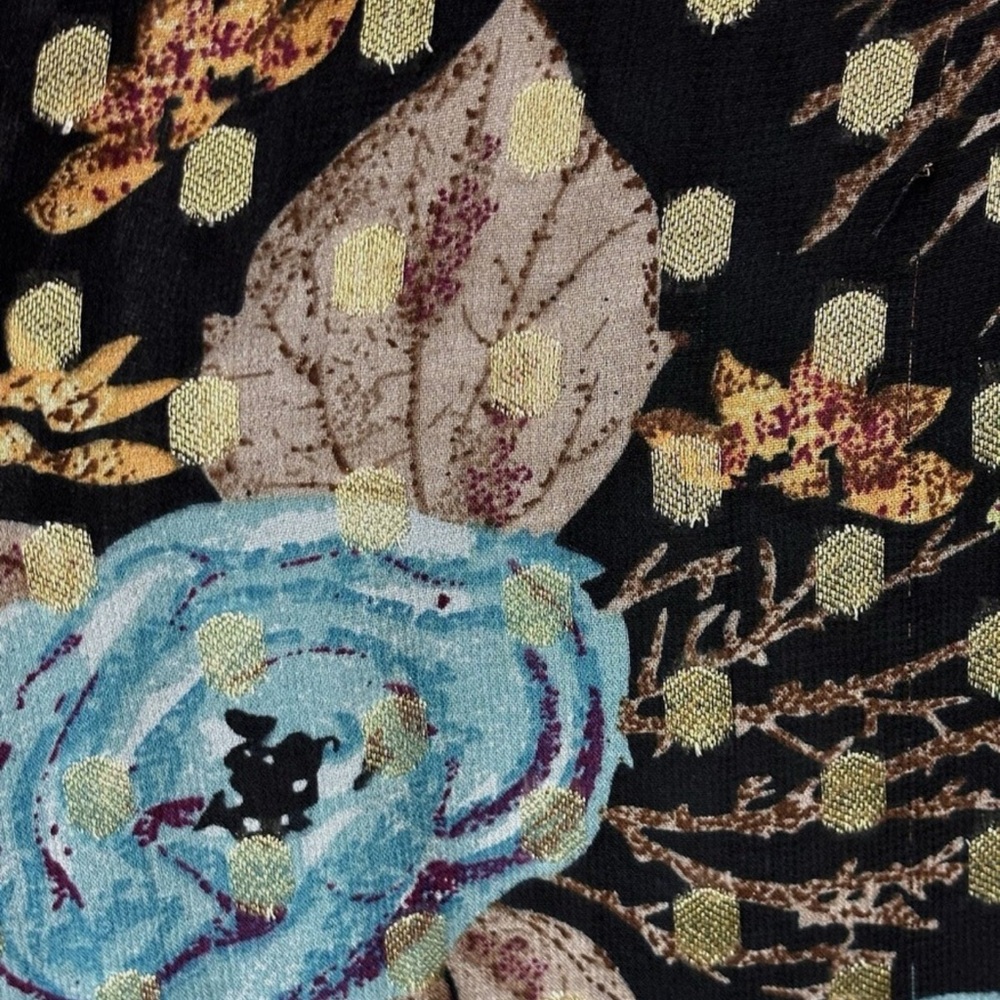 NATURAL LIFE Black and Blue Floral Dress - Picture 4 of 6